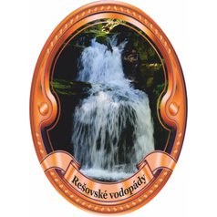 Štítek na hůl  barevný Rešovské vodopády - bronzový