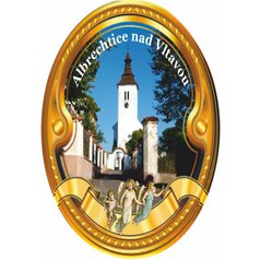 Štítek na hůl  barevný, Albrechtice nad Vltavou