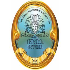 Štítek na hůl  barevný, Valdštejnovo muzeum a mincovna - zlatý