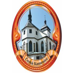 Štítek na hůl  barevný Česká Kamenice - bronzový