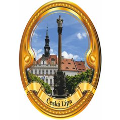 Štítek na hůl  barevný, Česká Lípa, zlatý