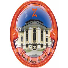 Štítek na hůl  barevný Zámek Žďár nad Sázavou - bronzový