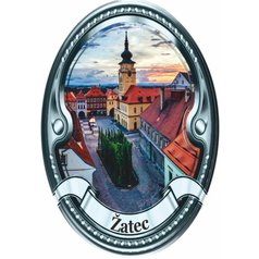 Štítek na hůl  barevný, Žatec - stříbrný