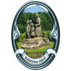 Štítek na hůl  barevný, Babiččino údolí - stříbrný