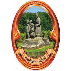 Štítek na hůl  barevný, Babiččino údolí - bronzový
