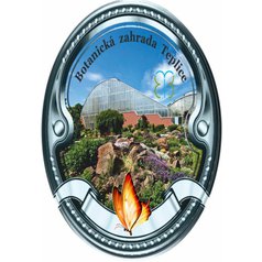 Štítek na hůl  barevný, Botanická zahrada Teplice - stříbrný