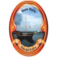 Štítek na hůl  barevný Slezská Harta, Santa Maria -  bronzový