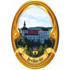Štítek na hůl  barevný, Jevišovice - zlatý