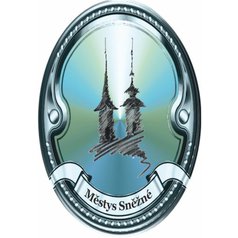 Štítek na hůl,  Městys Sněžné1 - stříbrný