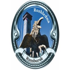 Štítek na hůl  barevný, Rozhledna Rumburak
