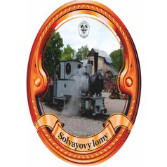Štítek na hůl  barevný Solvayovy lomy - bronzový