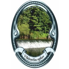 Štítek na hůl  barevný, Viktorčin splav - stříbrný
