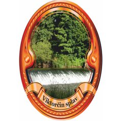 Štítek na hůl  barevný, Viktorčin splav - bronzový