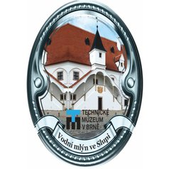 Štítek na hůl  barevný, Vodní mlýn ve Slupi